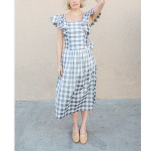 NWT BATSHEVA checked bow dress